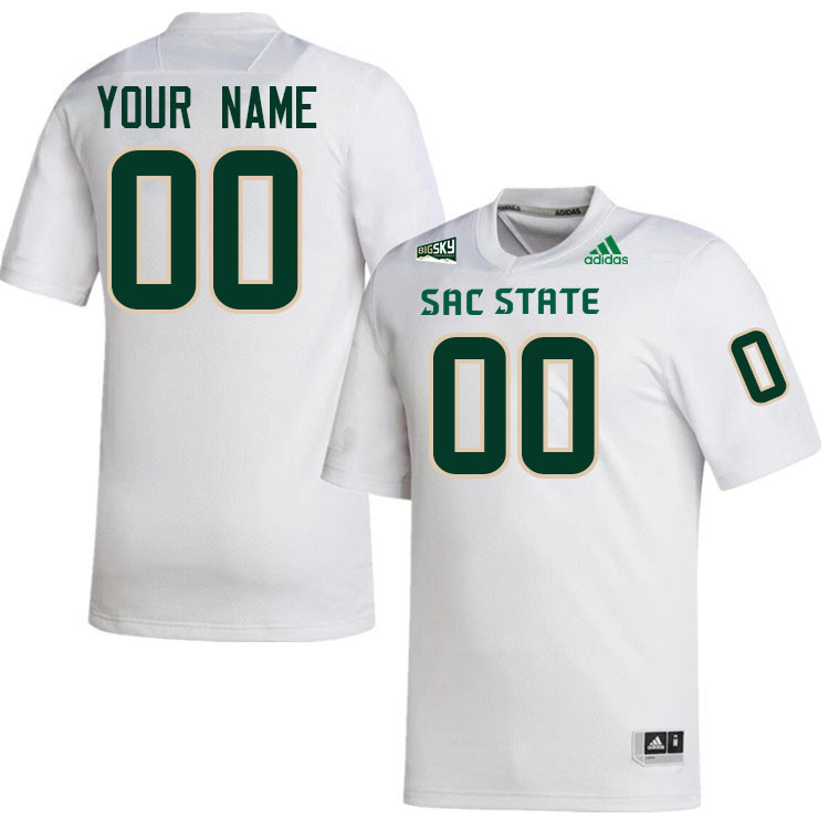 Custom Sacramento State Hornets Name And Number Player's Jersey-White